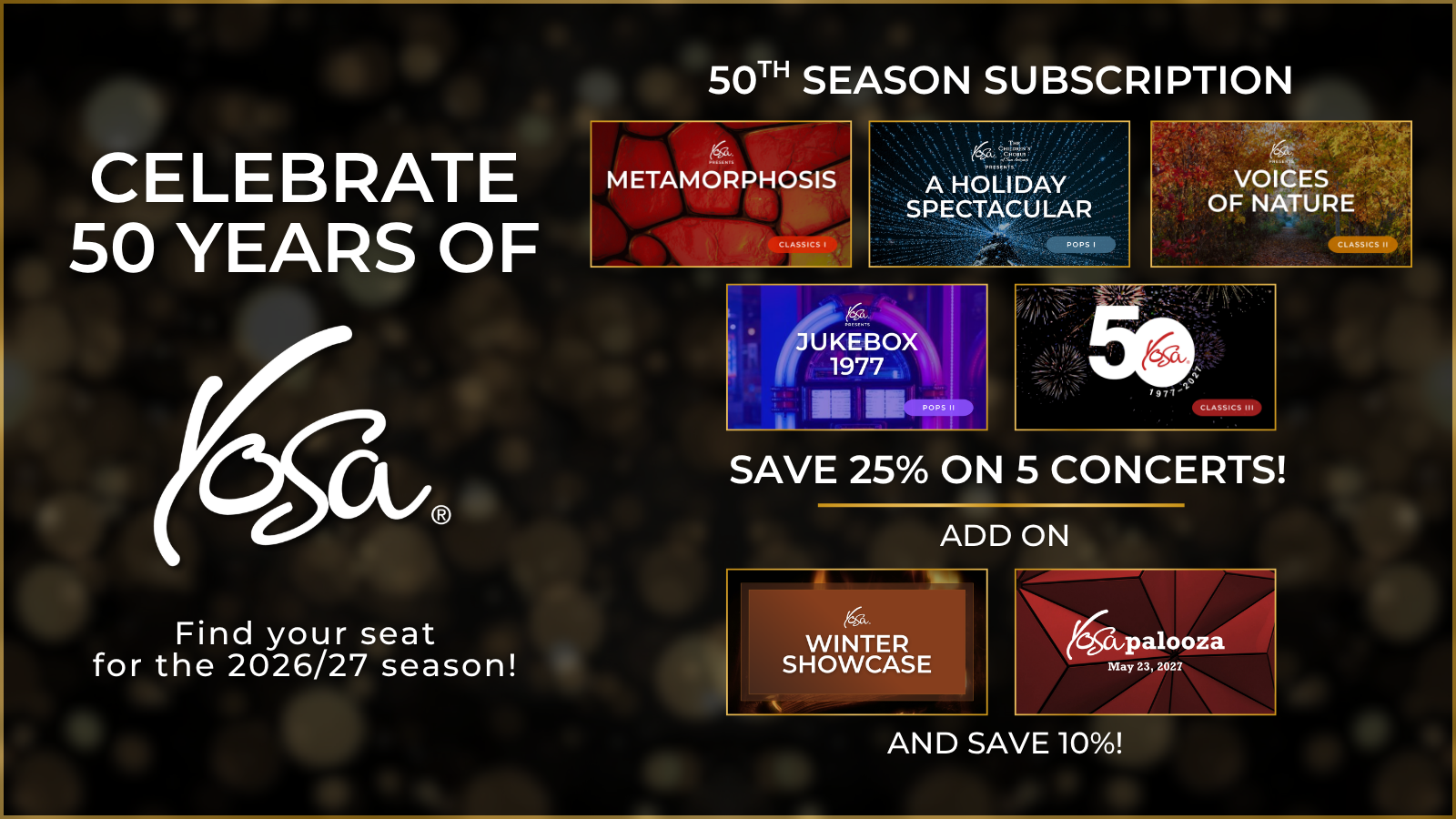 YOSA — 50th Season Concerts (2026/27)